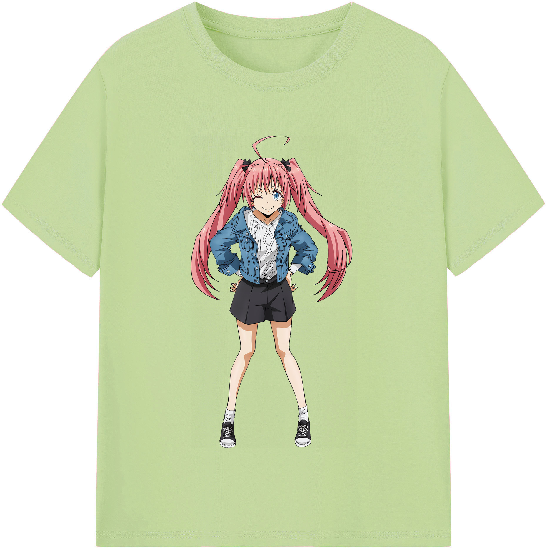 （画像用） 転スラ Regarding Reincarnated to Slime 綿100％半袖Tシャツ（フロントプリント）